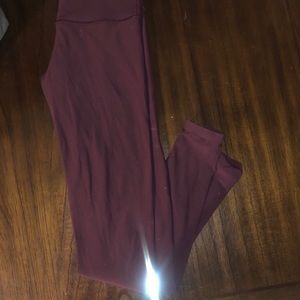Lululemon full length leggings in maroon